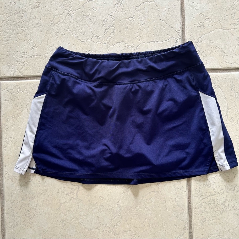 Augusta Sportswear Navy & White Tennis Golf Skort Skirt, Built in Shorts Smal